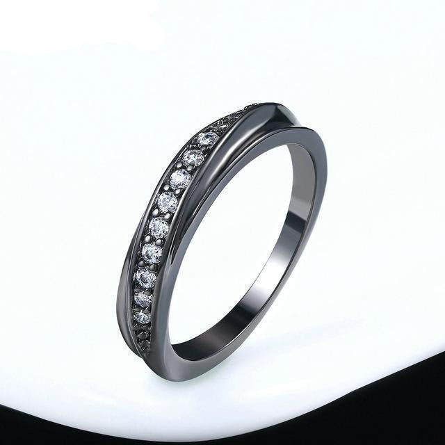 Wedding  Ring For Women Lovers Simple Cubic Zirconia Rose Gold Color Fashion Jewelry  ZYR314 ZYR317 - Natna Shop