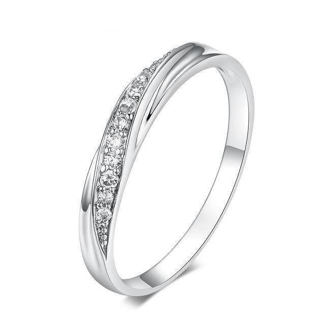 Wedding  Ring For Women Lovers Simple Cubic Zirconia Rose Gold Color Fashion Jewelry  ZYR314 ZYR317 - Natna Shop