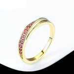 Wedding  Ring For Women Lovers Simple Cubic Zirconia Rose Gold Color Fashion Jewelry  ZYR314 ZYR317 - Natna Shop