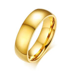 Vnox Gold-color Wedding Bands Ring for Women Men Jewelry 6mm Stainless Steel Engagement Ring US Size 5 to 13 Anniversary Gift - Natna Shop