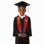 Eritrean kids graduation stole worn with black graduation gown