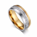 Gold Stainless Steel Wedding Band Ring for Men & Women | Classic Polished Couple Ring | Engagement & Promise Jewelry
