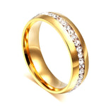 Gold Stainless Steel Wedding Band Ring for Men & Women | Classic Polished Couple Ring | Engagement & Promise Jewelry