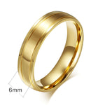 Gold Stainless Steel Wedding Band Ring for Men & Women | Classic Polished Couple Ring | Engagement & Promise Jewelry