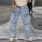 Sparkle High-Waisted Rhinestone Jeans for Women