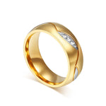 Gold Stainless Steel Wedding Band Ring for Men & Women | Classic Polished Couple Ring | Engagement & Promise Jewelry