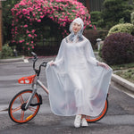 3XL Waterproof Bicycle Motorcycle Rain Poncho - Clear Transparent Raincoat for Outdoor Cycling
