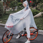 3XL Waterproof Bicycle Motorcycle Rain Poncho - Clear Transparent Raincoat for Outdoor Cycling