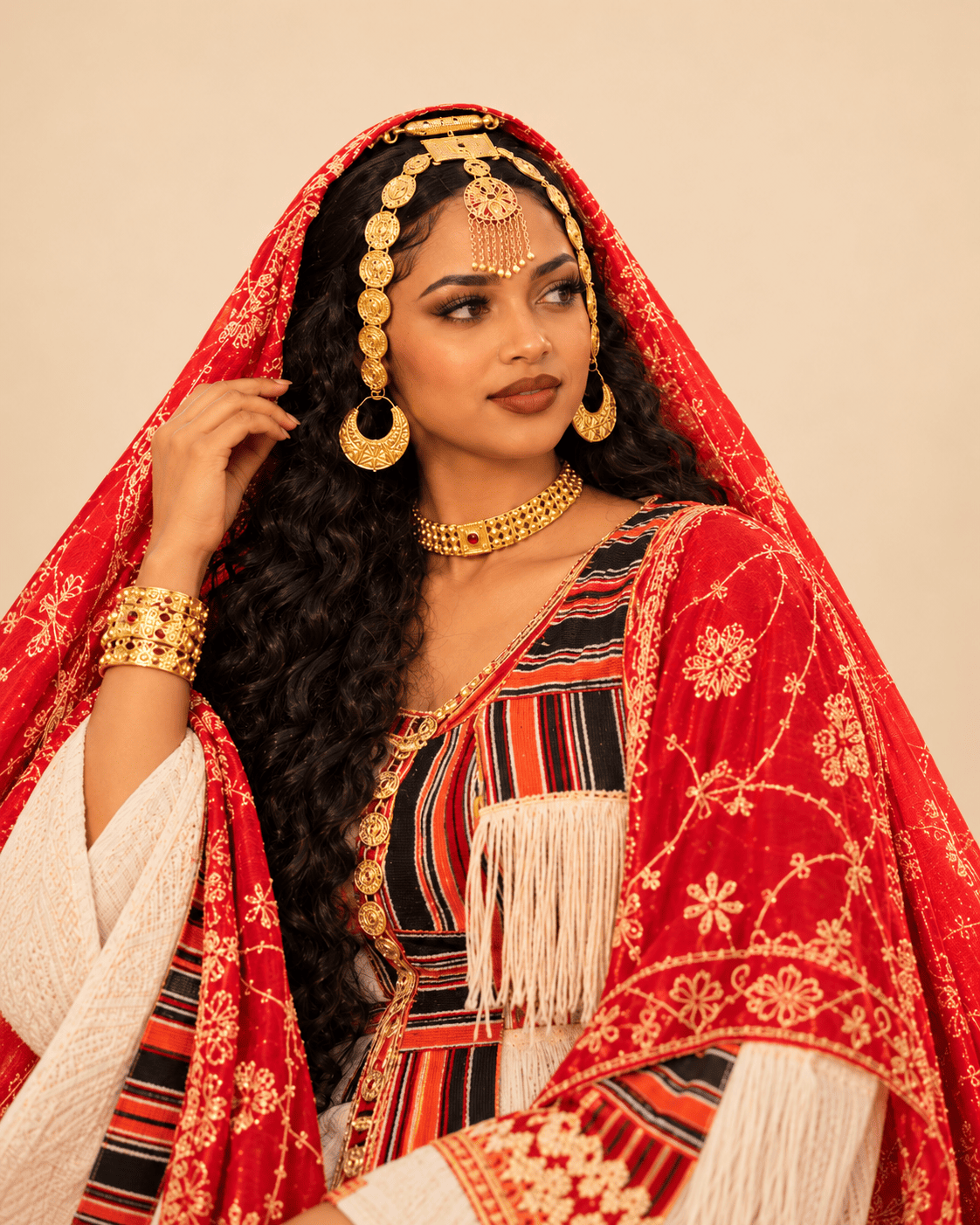 ሰርጎ ቢሌን Sergo Bilen Full Set Women’s Bridal Jewelry – 5pcs Classic Copper Alloy Set (Gold/Silver)