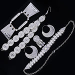 ሰርጎ ቢሌን Sergo Bilen Full Set Women’s Bridal Jewelry – 5pcs Classic Copper Alloy Set (Gold/Silver) - Natna Shop
