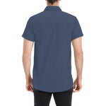 Navy Men Short Sleeve Shirt - Natna Shop