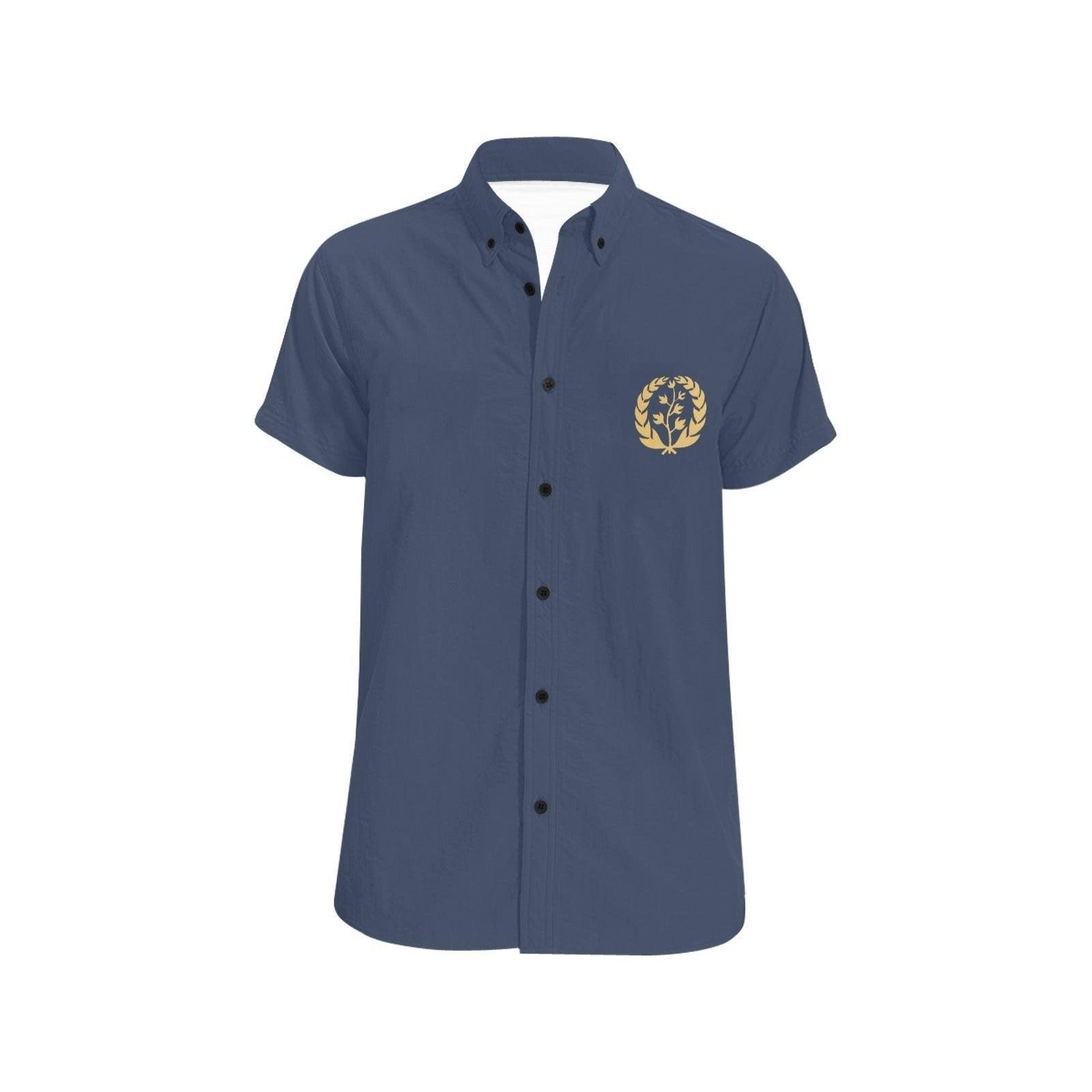 Navy Men Short Sleeve Shirt - Natna Shop