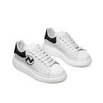 Unisex Non Slip Faux Leather Sneakers – Lace Up Comfort