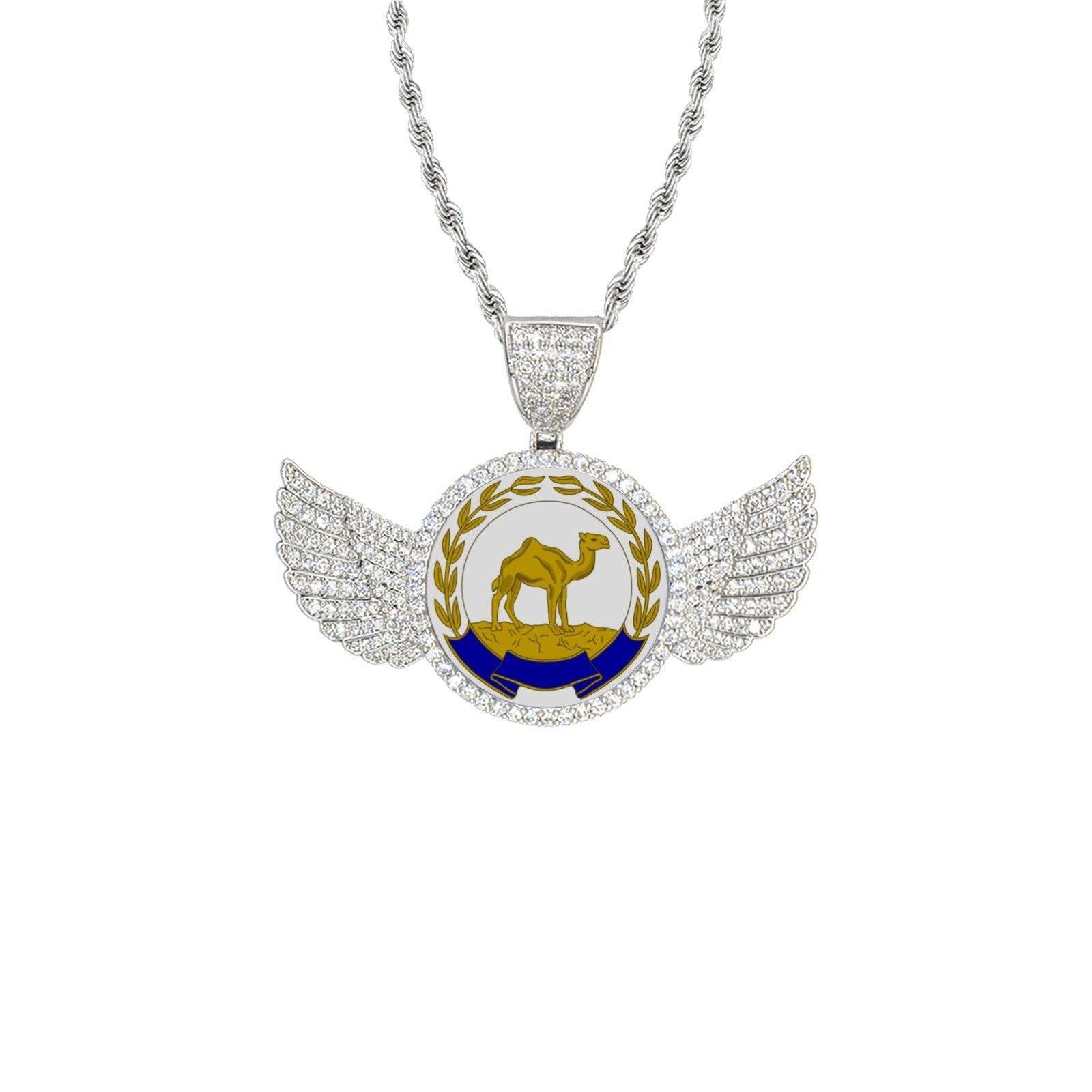 Eritrean Camel Wings Silver Pendant with Rope Chain - Natna Shop