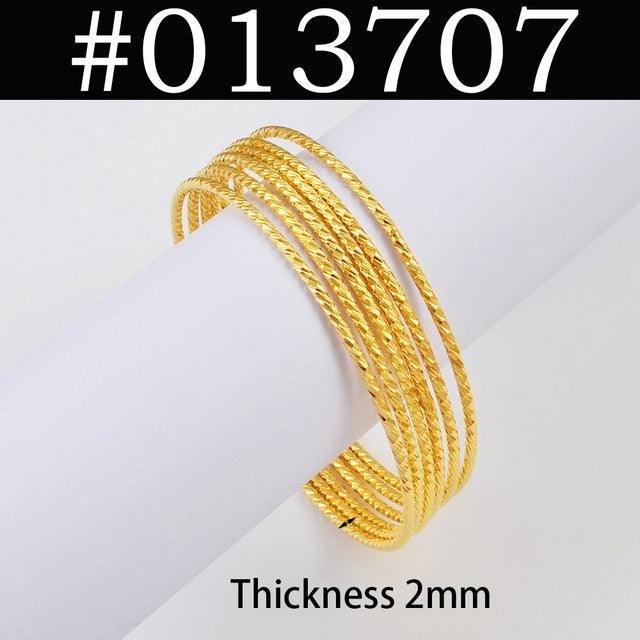 Dubai Gold Plated Bracelets 6pcs Set - Natna Shop