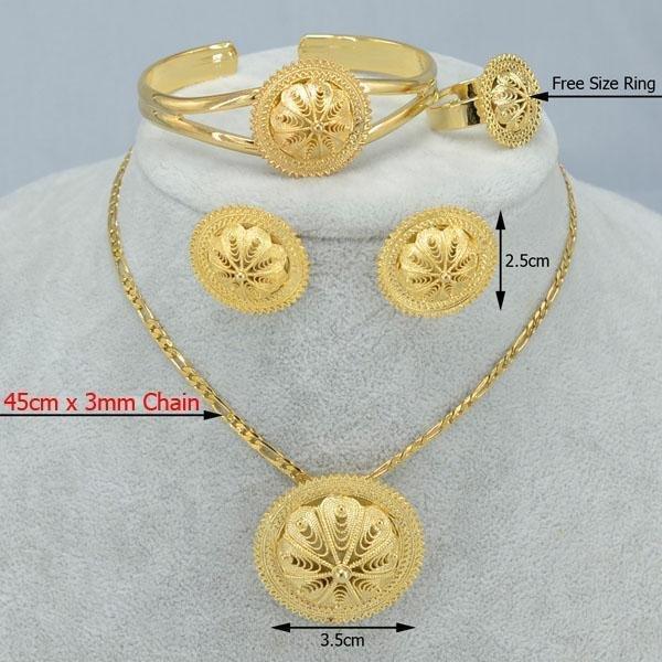 Habesha Jewelry set Eritrean/ Ethiopian Bridal Wedding Gold Color - Natna Shop