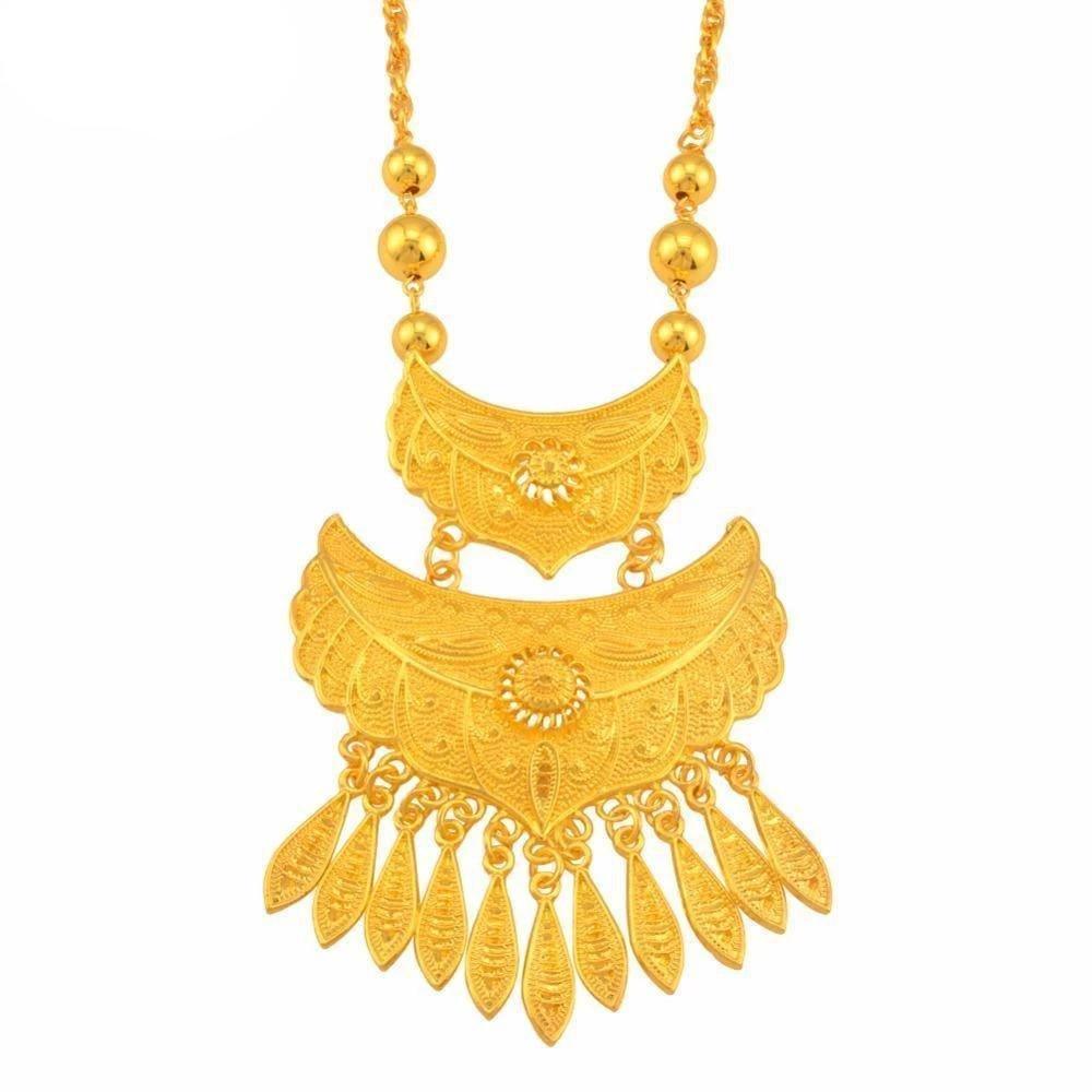 Saudi Arabia Necklaces African Gold Color Pendant Dubai Middle East Jewelry Gifts for Women - Natna Shop