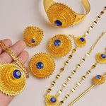 Ethiopian Jewelry Set Hair Chain/Necklace/Clip Earing/Ring/Hair pin/Bangle African Wedding Gifts #103506 - Natna Shop