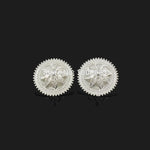 Ethiopian Crystal Pendant/Earrings/Ring/Necklace Jewelry Silver Plated Habesha Jewelry African 4PCS Wedding Jewelry Sets - Natna Shop