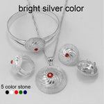 Ethiopian Silver Color Jewelry Set Pendant Chain - Natna Shop