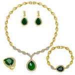 Habesha Women Dubai Gold-Color Necklace+Earrings+Ring+Bracelet - Natna Shop