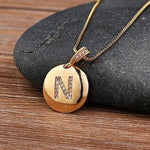 Unisex Letter Necklace Gold - Natna Shop