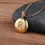 Unisex Letter Necklace Gold - Natna Shop